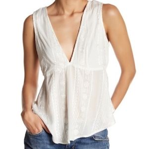 Free People Boho White Top